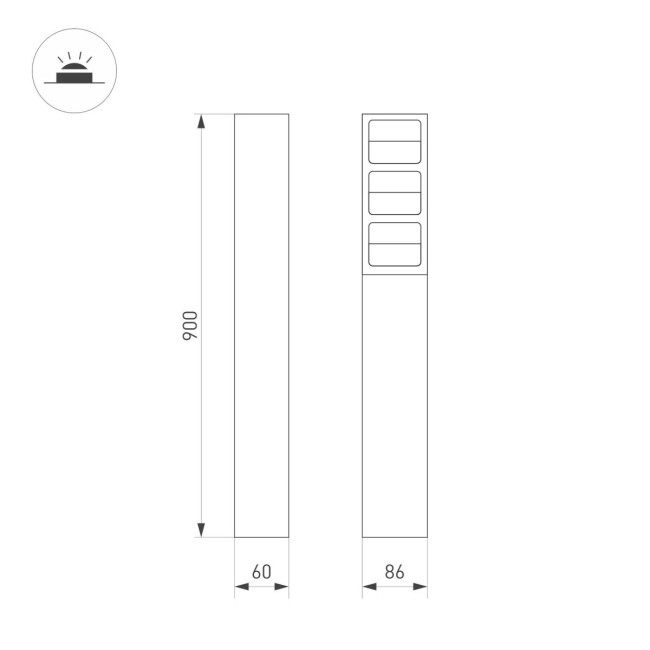Ландшафтный светильник Arlight LGD-TILLIS-BOLL-H900-12W Warm3000 (GR, 92 deg, 230V) 050729 Ландшафтный светильник Arlight LGD-TILLIS-BOLL-H900-12W Warm3000 (GR, 92 deg, 230V) 050729