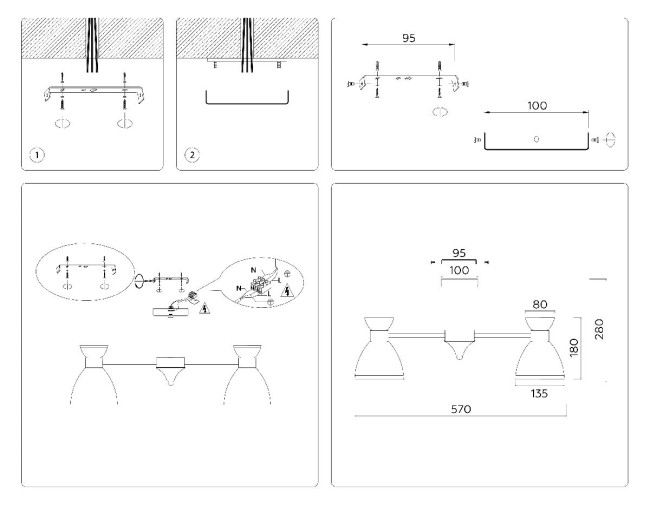 Люстра на штанге Ambrella Light Modern Homy TR3179