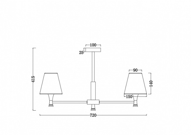 Люстра на штанге Freya Perfetto FR5098PL-05BBS