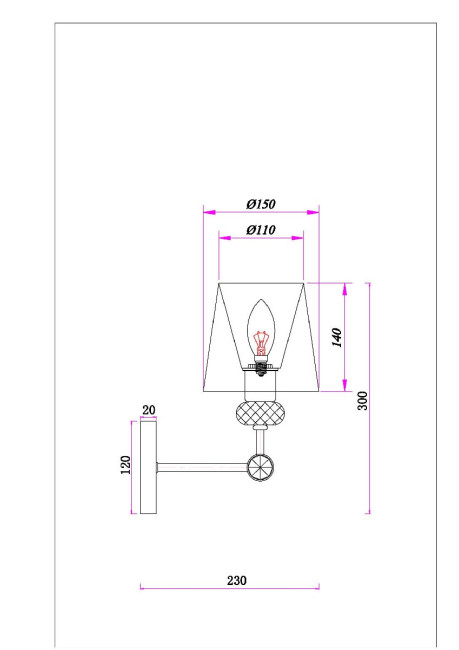 Бра Arte Lamp Brocca A4093AP-1AB Бра Arte Lamp Brocca A4093AP-1AB