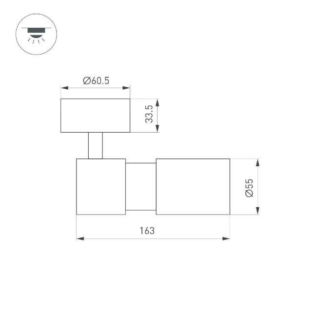 Спот Arlight SP-ARTEMIS-SURFACE-FLAP-R55-12W Day4000 051787 Спот Arlight SP-ARTEMIS-SURFACE-FLAP-R55-12W Day4000 051787