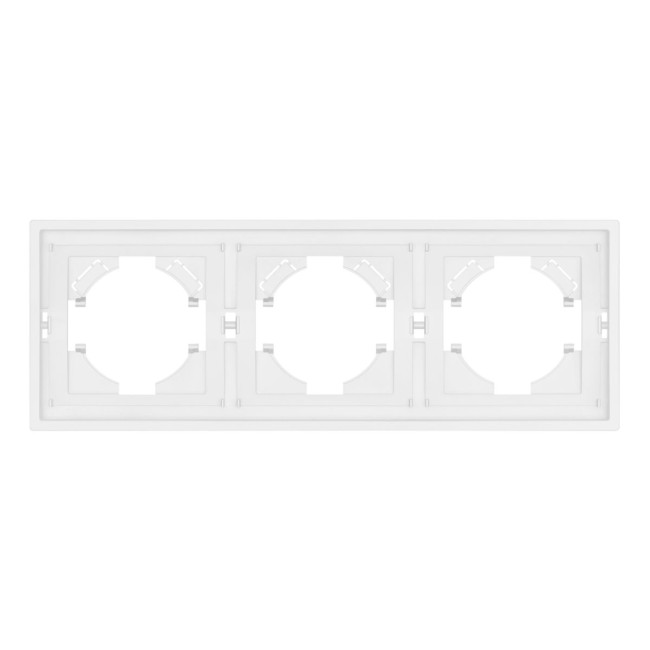 Рамка пластиковая на 3 поста Arlight FRM-TENDO-PL-3-WH 053843 Рамка пластиковая на 3 поста Arlight FRM-TENDO-PL-3-WH 053843