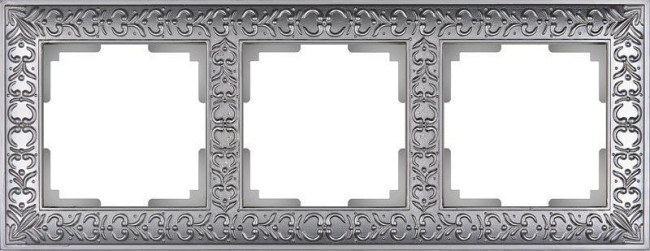 Рамка Werkel Antik на 3 поста матовый хром WL07-Frame-03 4690389145681 Рамка Werkel Antik на 3 поста матовый хром WL07-Frame-03 4690389145681