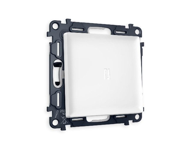 Комплект механизма 1-кл проходного выключателя с подсветкой Ambrella Volt Alfa MA122035