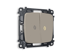 Комплект механизма 2-кл выключателя с подсветкой Ambrella Volt Omega MO364010