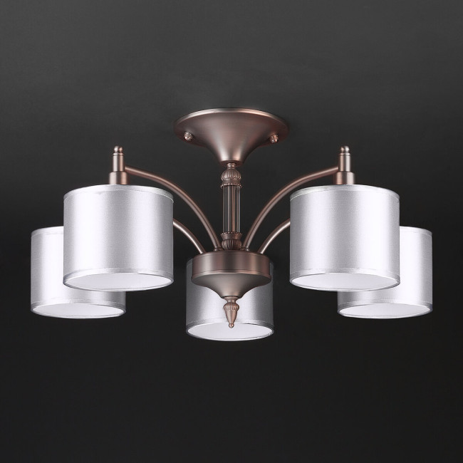 Потолочная люстра Eurosvet Adagio 60080/5 сатин-никель Потолочная люстра Eurosvet Adagio 60080/5 сатин-никель