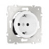 Розетка с заземлением и шторками Arte Milano 202.40-1.white