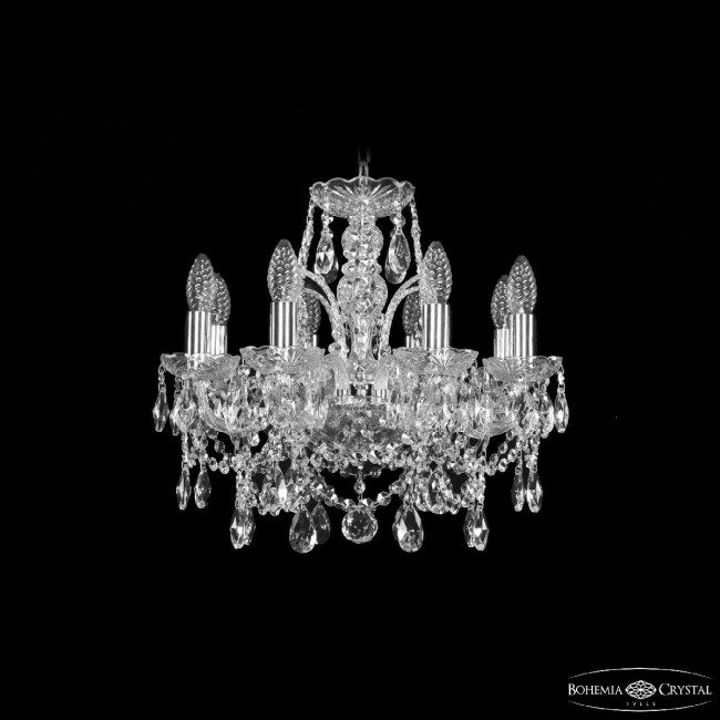 Подвесная люстра Bohemia Ivele Crystal 1411/8/141 Ni Подвесная люстра Bohemia Ivele Crystal 1411/8/141 Ni