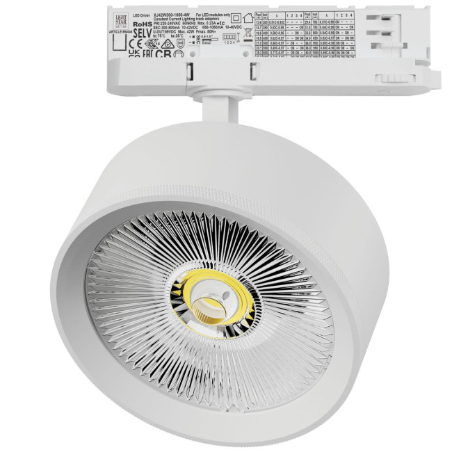 Трековый светильник Quattro LED с адаптером Lightstar Alta Pro A5746QT Трековый светильник Quattro LED с адаптером Lightstar Alta Pro A5746QT