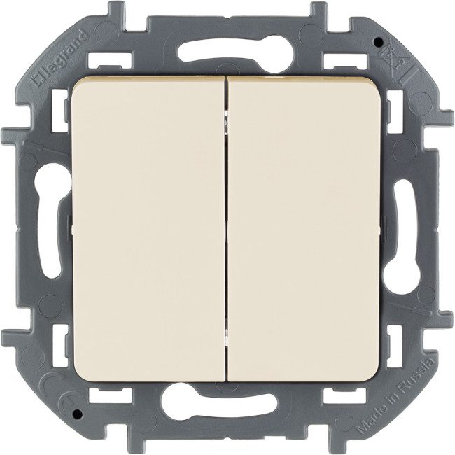 Выключатель двухклавишный Legrand Inspiria 673621 Выключатель двухклавишный Legrand Inspiria 673621