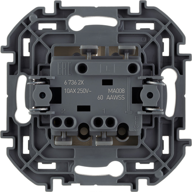 Выключатель двухклавишный Legrand Inspiria 673621 Выключатель двухклавишный Legrand Inspiria 673621