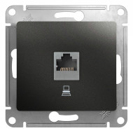 Розетка компьютерная RJ45 кат.5E Systeme Electric Glossa Антрацит GSL000781K