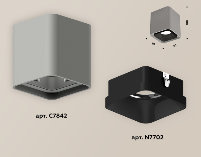 Накладной светильник Ambrella Light Techno XS7842002 (C7842, N7702)
