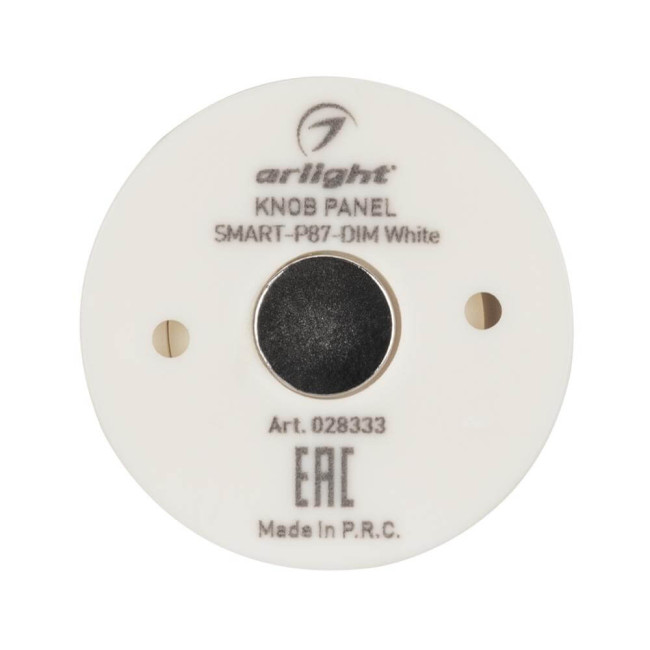 Панель Arlight Knob Smart-P87-Dim White (3V, 1 зона, 2.4G) 028333 Панель Arlight Knob Smart-P87-Dim White (3V, 1 зона, 2.4G) 028333