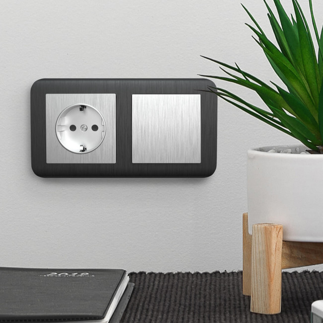 Выключатель одноклавишный Werkel cеребряный рифленый W1110009 4690389158865 Выключатель одноклавишный Werkel cеребряный рифленый W1110009 4690389158865