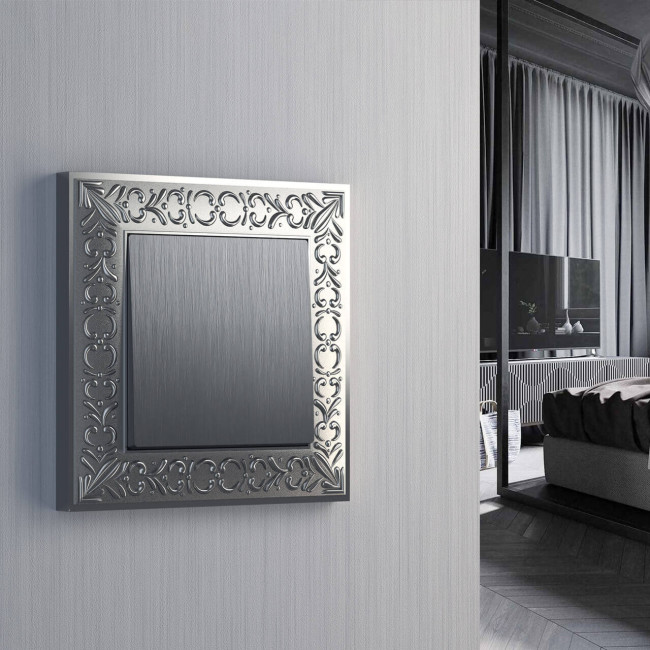 Выключатель одноклавишный Werkel cеребряный рифленый W1110009 4690389158865 Выключатель одноклавишный Werkel cеребряный рифленый W1110009 4690389158865