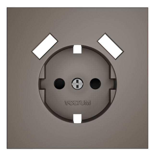Накладка для розетки с заземлением и защитными шторками, с USB A+A Voltum S70 (капучино) VLS000914 Накладка для розетки с заземлением и защитными шторками, с USB A+A Voltum S70 (капучино) VLS000914
