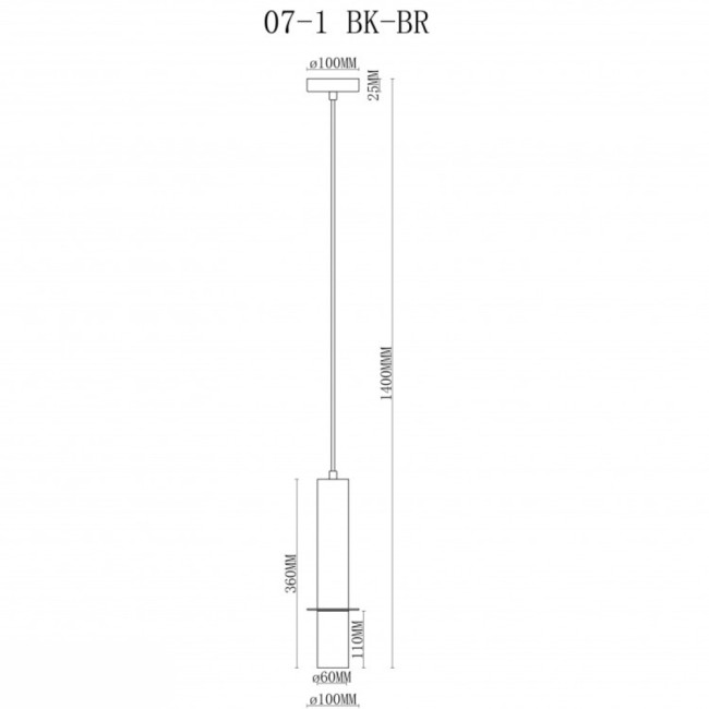 Подвесной светильник iLamp Lofty 10705-1 BK-BR Подвесной светильник iLamp Lofty 10705-1 BK-BR