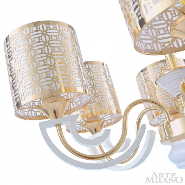 Подвесная люстра Arte Milano Florentia-8857 308857/6 Wh/Gd