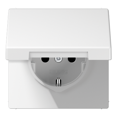 Розетка 2K+З с крышкой Jung LS1520BFKLWW Розетка 2K+З с крышкой Jung LS1520BFKLWW