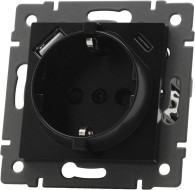 Механизм розетки с USB зарядкой Arlight SCT-MUAC-PL-BK-V (250V, 16A) 049830