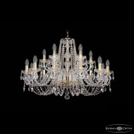 Подвесная люстра Bohemia Ivele Crystal 1402/12+6/300 G Подвесная люстра Bohemia Ivele Crystal 1402/12+6/300 G