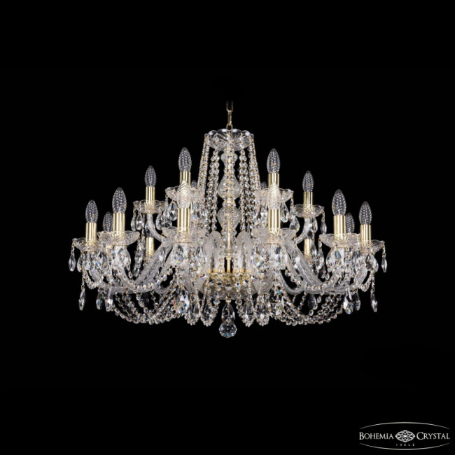 Подвесная люстра Bohemia Ivele Crystal 1402/12+6/300 G