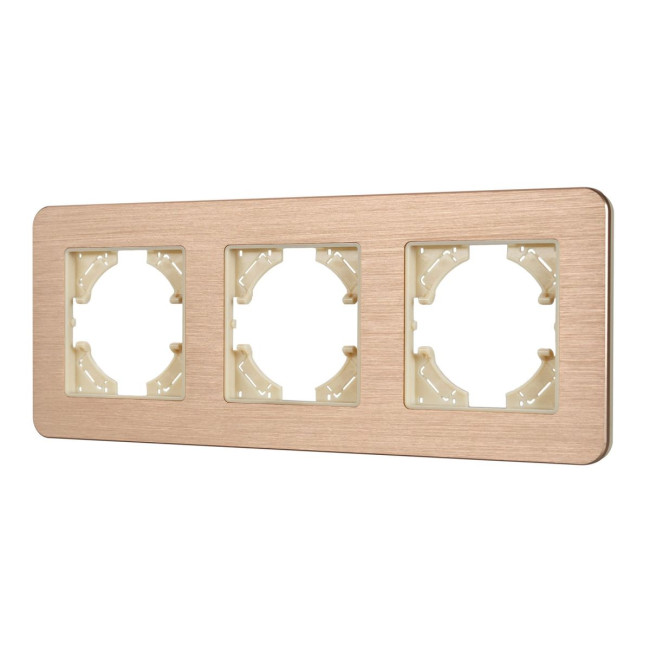 Рамка на 3 поста алюминиевая Arlight FRM-AKIRY-AL-3-GD 049730