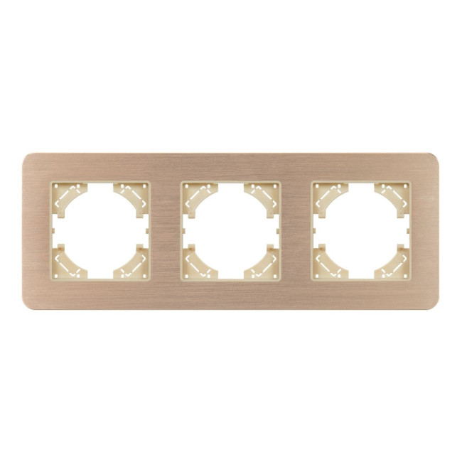 Рамка на 3 поста алюминиевая Arlight FRM-AKIRY-AL-3-GD 049730
