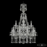 Подвесная люстра Bohemia Ivele Crystal 1413/10+5/200/XL-90/2d Ni