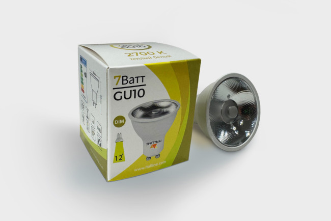 Лампа светодиодная диммируемая Triac Italline HL GU10/7W/2700K DIM Лампа светодиодная диммируемая Triac Italline HL GU10/7W/2700K DIM