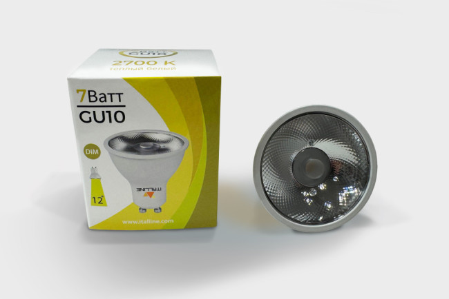 Лампа светодиодная диммируемая Triac Italline HL GU10/7W/2700K DIM Лампа светодиодная диммируемая Triac Italline HL GU10/7W/2700K DIM