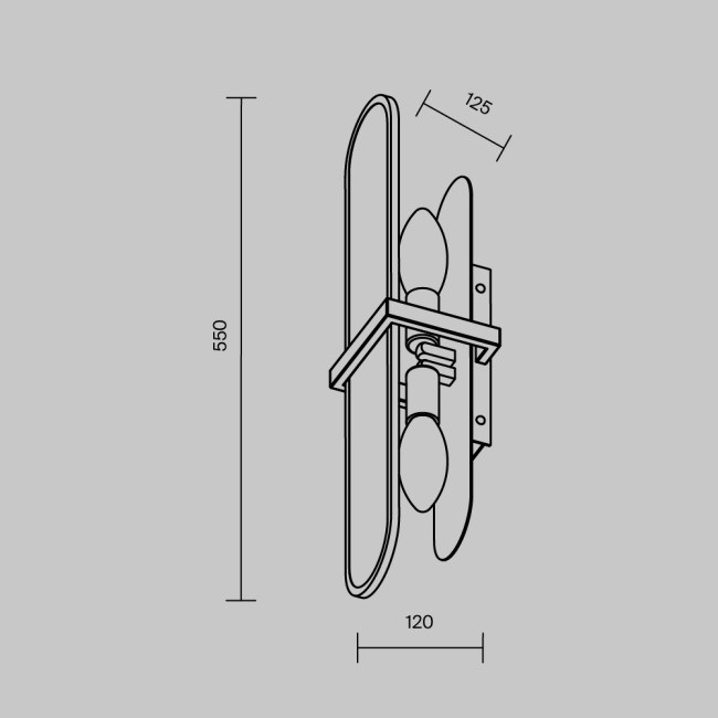Настенный светильник Maytoni Marmo MOD099WL-02G Настенный светильник Maytoni Marmo MOD099WL-02G