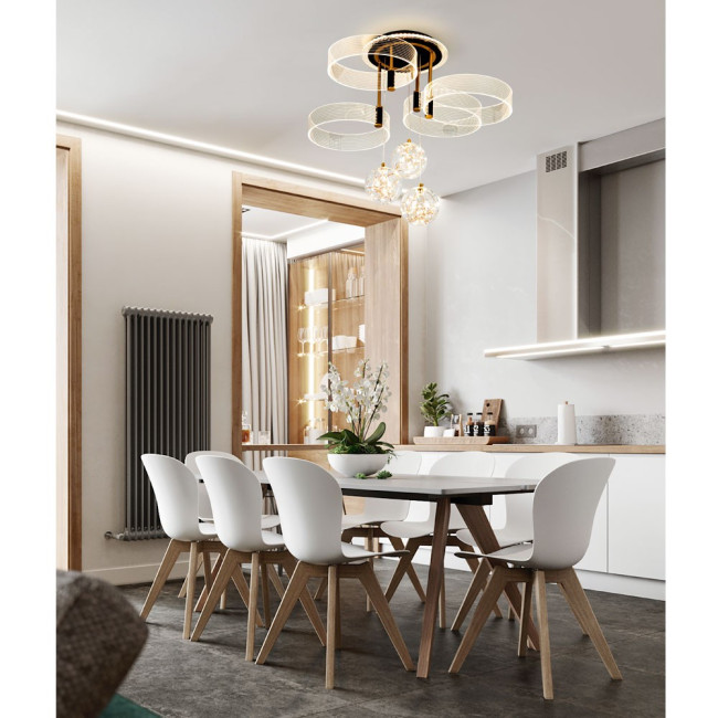 Потолочная люстра LED4U L1040-750 BK Потолочная люстра LED4U L1040-750 BK