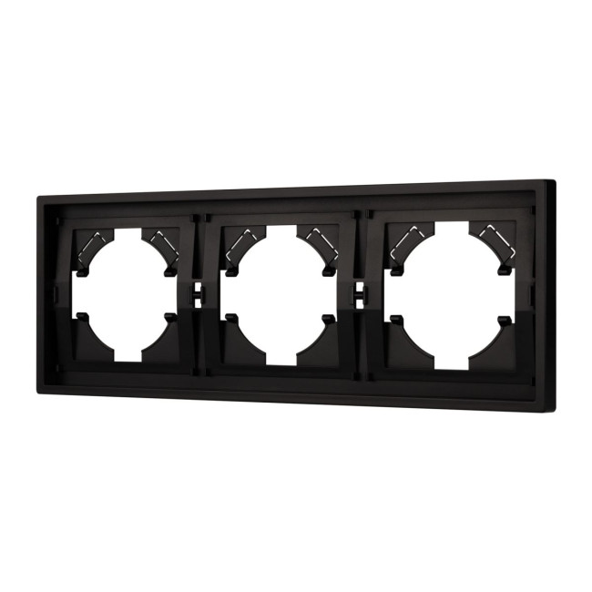 Рамка пластиковая на 3 поста Arlight FRM-TENDO-PL-3-BK 053844 Рамка пластиковая на 3 поста Arlight FRM-TENDO-PL-3-BK 053844