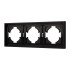 Рамка пластиковая на 3 поста Arlight FRM-TENDO-PL-3-BK 053844 Рамка пластиковая на 3 поста Arlight FRM-TENDO-PL-3-BK 053844