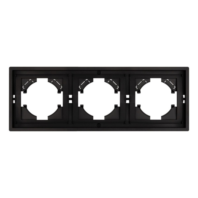 Рамка пластиковая на 3 поста Arlight FRM-TENDO-PL-3-BK 053844 Рамка пластиковая на 3 поста Arlight FRM-TENDO-PL-3-BK 053844