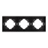 Рамка пластиковая на 3 поста Arlight FRM-TENDO-PL-3-BK 053844 Рамка пластиковая на 3 поста Arlight FRM-TENDO-PL-3-BK 053844