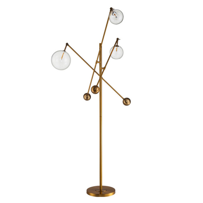 Торшер DeLight Collection Globe Mobile KG0965F-3 brass