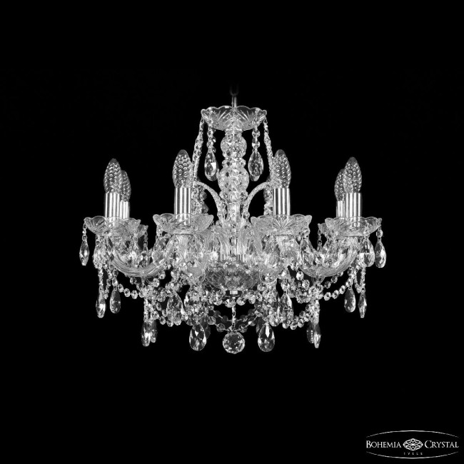 Подвесная люстра Bohemia Ivele Crystal 1411/8/195 Ni Подвесная люстра Bohemia Ivele Crystal 1411/8/195 Ni