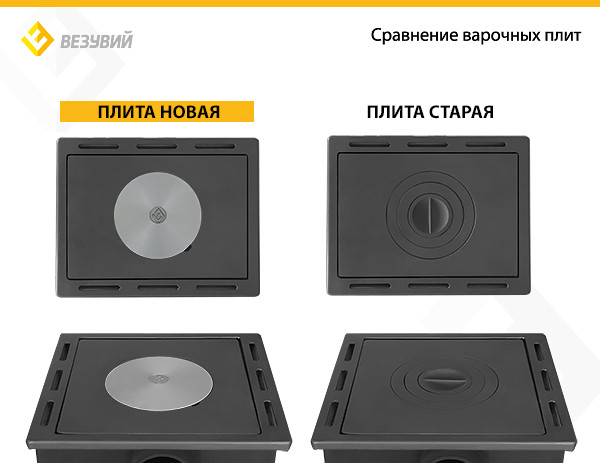 Камин ЭТНА (БКД) с плитой "Амфиболит" Ø 115мм