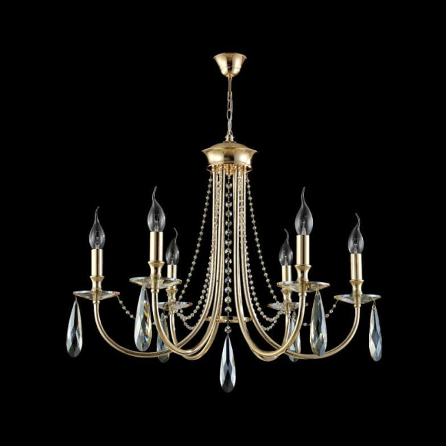 Подвесная люстра Crystal Lux Victoria SP6 Gold/Amber Подвесная люстра Crystal Lux Victoria SP6 Gold/Amber