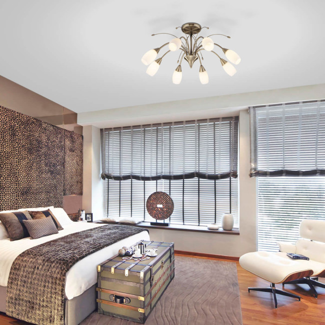 Потолочная люстра Eurosvet Ginevra 30280/8 античная бронза Потолочная люстра Eurosvet Ginevra 30280/8 античная бронза