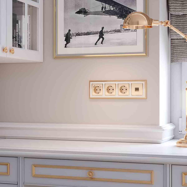 Накладка для телефонной розетки Werkel RJ-11 (шампань рифленый) W1192010 4690389160707 Накладка для телефонной розетки Werkel RJ-11 (шампань рифленый) W1192010 4690389160707