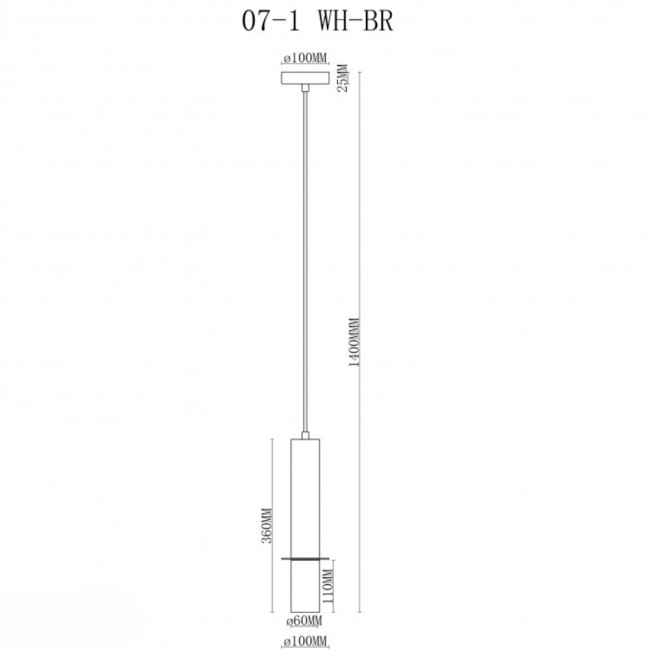 Подвесной светильник iLamp Lofty 10705-1 WH-BR Подвесной светильник iLamp Lofty 10705-1 WH-BR