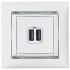Розетка USB двойная Legrand Valena 240V/5V 2400mA алюминий 770270