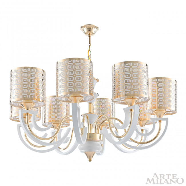 Подвесная люстра Arte Milano Florentia-8857 308857/8 Wh/Gd