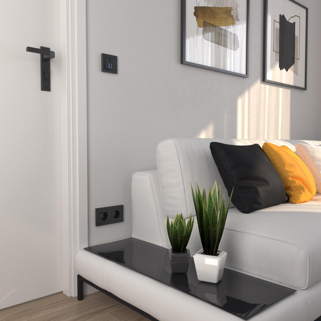 Розетка Werkel Hammer черный 4690389162831