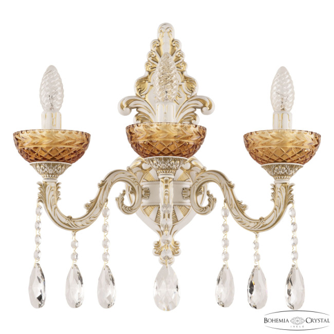 Бра Bohemia Ivele Crystal AL7901B15/3/175 A WMG P Amber/M-1F Бра Bohemia Ivele Crystal AL7901B15/3/175 A WMG P Amber/M-1F