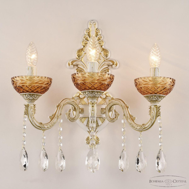 Бра Bohemia Ivele Crystal AL7901B15/3/175 A WMG P Amber/M-1F Бра Bohemia Ivele Crystal AL7901B15/3/175 A WMG P Amber/M-1F